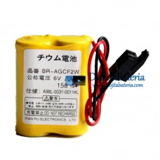 Batérie pre FANUC BR-AGCF2W A98L-0031-0011 # L A06B-6093-K001 čierny konektor - Náhradné batérie
